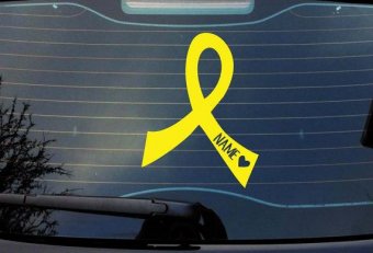 Personalized Yellow Ribbon for troops
