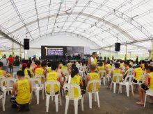 There was plenty of live entertainment on stage after the run ended.