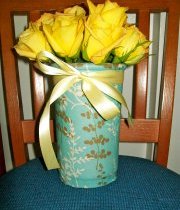 Vase with Yellow Ribbon