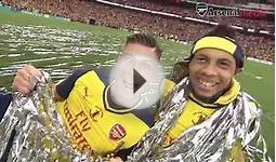FA Cup final: Arsenal party on the pitch!